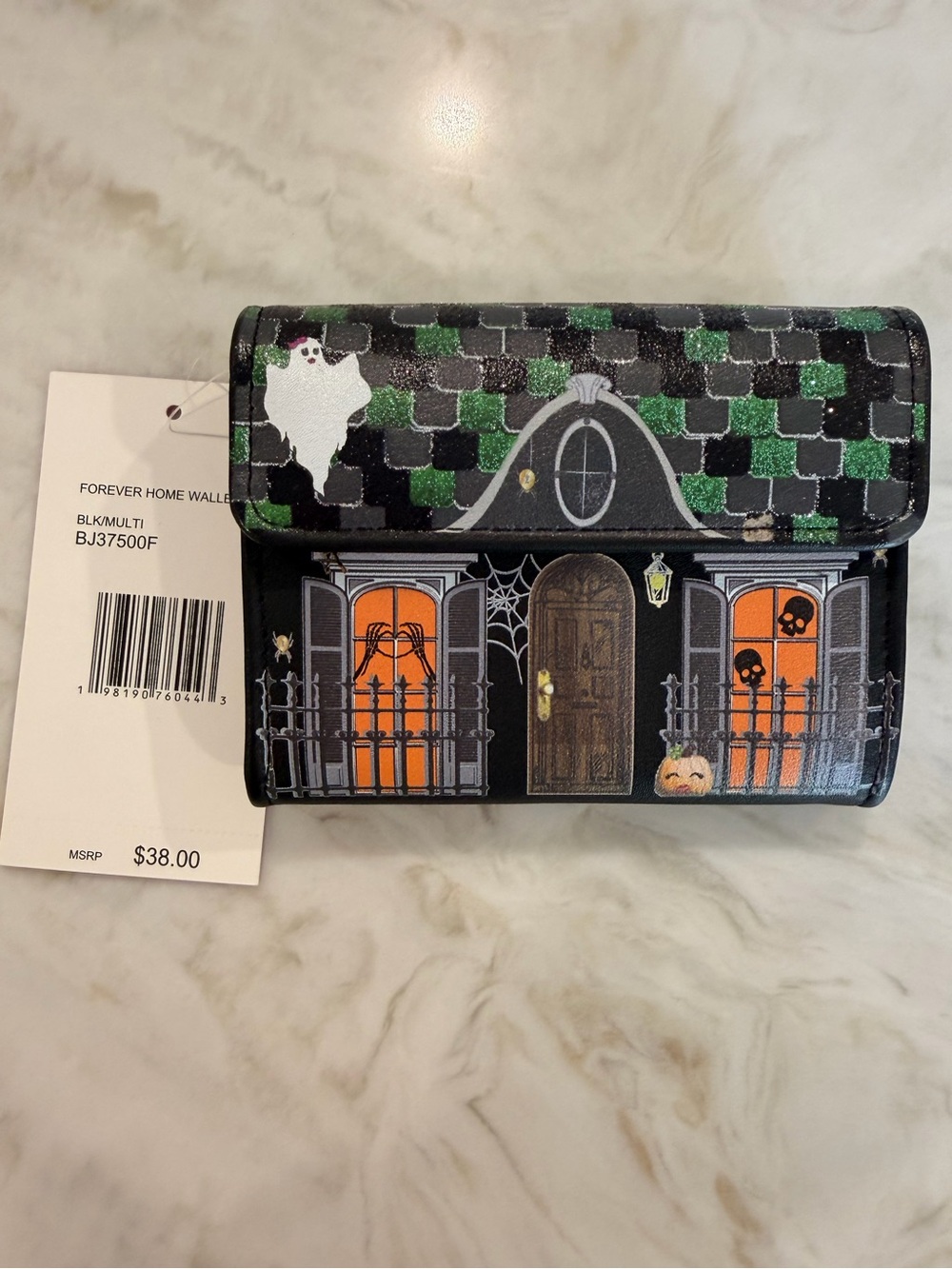Betsey Johnson Black Multi Haunted House Wallet